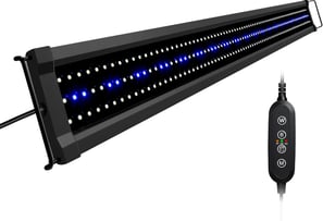NICREW ClassicLED G2 Éclairage Aquarium, Rampe LED Étanche avec Contrôleur, Lumières Blanches et Ble