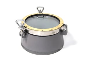 300mm opening porthole stainless and brass