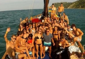 Foto di gruppo, escursioni di gruppo in barca