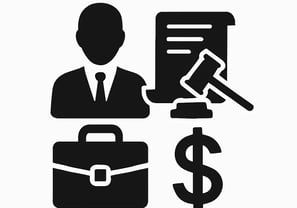 a man in a suit case with a briefcase