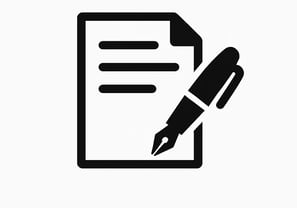 a pen and a pen on a white background