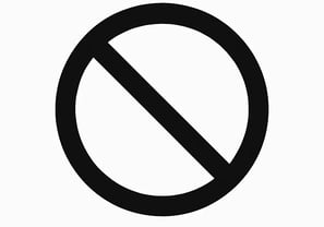 a black and white picture of a no entry sign