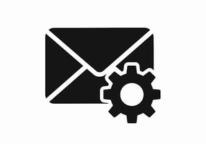 a mailbox with a gearwheel and a gearwheel