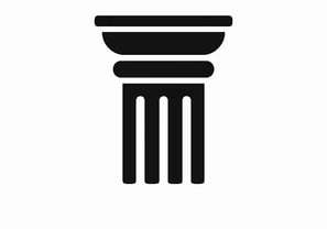 a black and white picture of a column