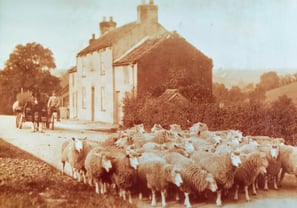 An old photograph of the Board House in Langtift