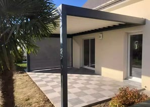 pergola en alu gris anthracite 