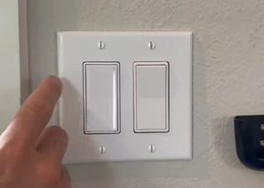testing the functionality of the dimmable switch