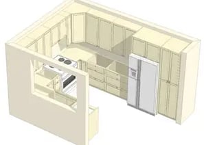 a kitchen 3-D design from kitchenrta