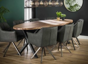 table ovale en bois