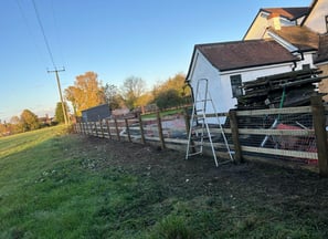 fencing being repaired at a house in malvern