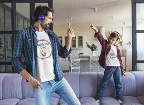 dad and son having fun.  father's day gift ideas