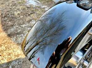 Black Harley Davidson Electra Glide Ceramic Coated by ProPolish Motorcycle Detailing Norfolk County