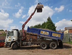 grabber lorry in the yard in halesowen