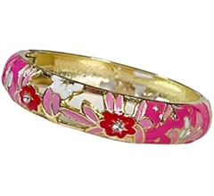 a pink and gold bangle bracelet bracelet