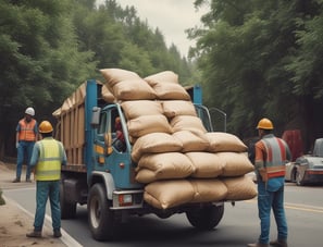 Manual handling, load handling, trucks , cranes, boxes, Lifting, carrying, unloading, loading