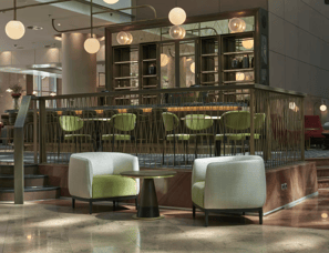 hotel bar im Hilton in Frankfurt