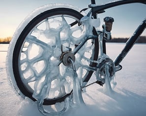 bevroren fiets slot