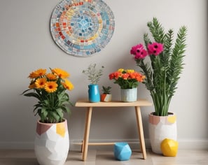Décoration intérieure colorée