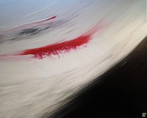 canvas painting simulating an injury