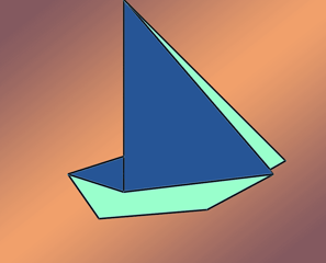 origami barca a vela