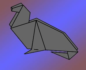 Origami di una foca