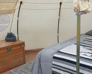 Comfy King Size bed. Towels provided