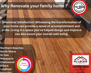 a wooden floor with a wooden floor and a wooden floor explains why renovate your family home 