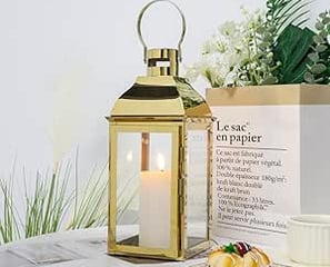 High Candle Holders with Tempered Glass