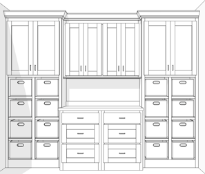 3D Laundry Storage Drawing