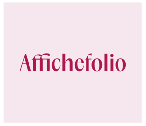 a bright pink color scheme for my Affichefolio