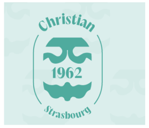 a logo for a pastry shop named "christian" in Strasbourg