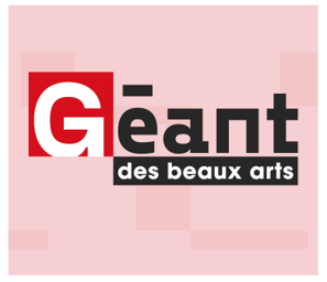 a logo for the company called "geant des beaux arts"