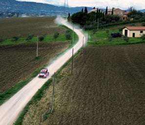 riprese con il drone video rally