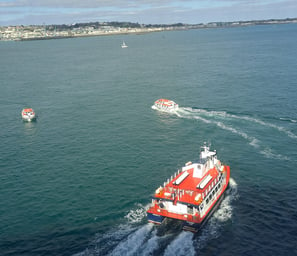 Tender taking passengers to shore