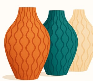 3D-geprinte vazen Aurelia.Originals