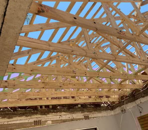 Constructed new roof