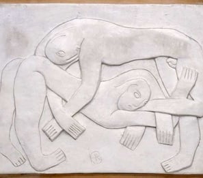 Wrestlers by Henri Gaudier-Brzeska, 1914
