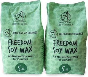 10 lb bag of American Soy Organics Freedom Soy Wax Beads for candle making – natural, paraffin-free
