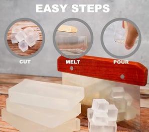 Primal Elements 5 lb clear glycerin soap base – unscented, vegan, and easy to melt for DIY soap