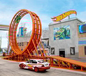 Hot Wheels Mirabilandia, Spettacolo Parco, auto in pista