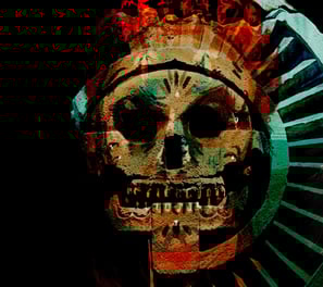 Digital collage - Day of the Dead selfie
