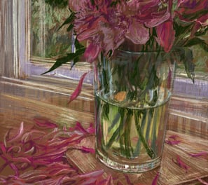 Digital drawing - The peonies are losing their sh*t