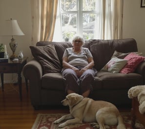 Old alone woman with no legacy or retirement