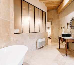 bathroom in a french castle