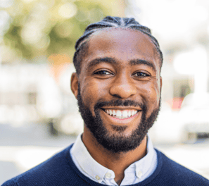 single woman happy smiling