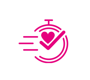 Coração rosa com um relógio sobre ele, simbolizando amor e a passagem do tempo de forma criativa e visualmente atraente.