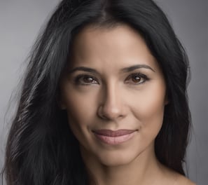 woman wearing black scoop-neck long-sleeved shirt