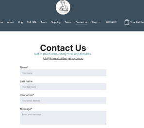 a website contact form 