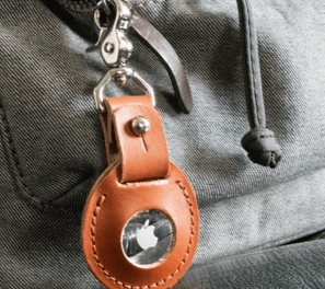 Personalized Leather Gift AirTag Holder