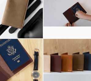 Personalized Leather Gift Passport Wallet